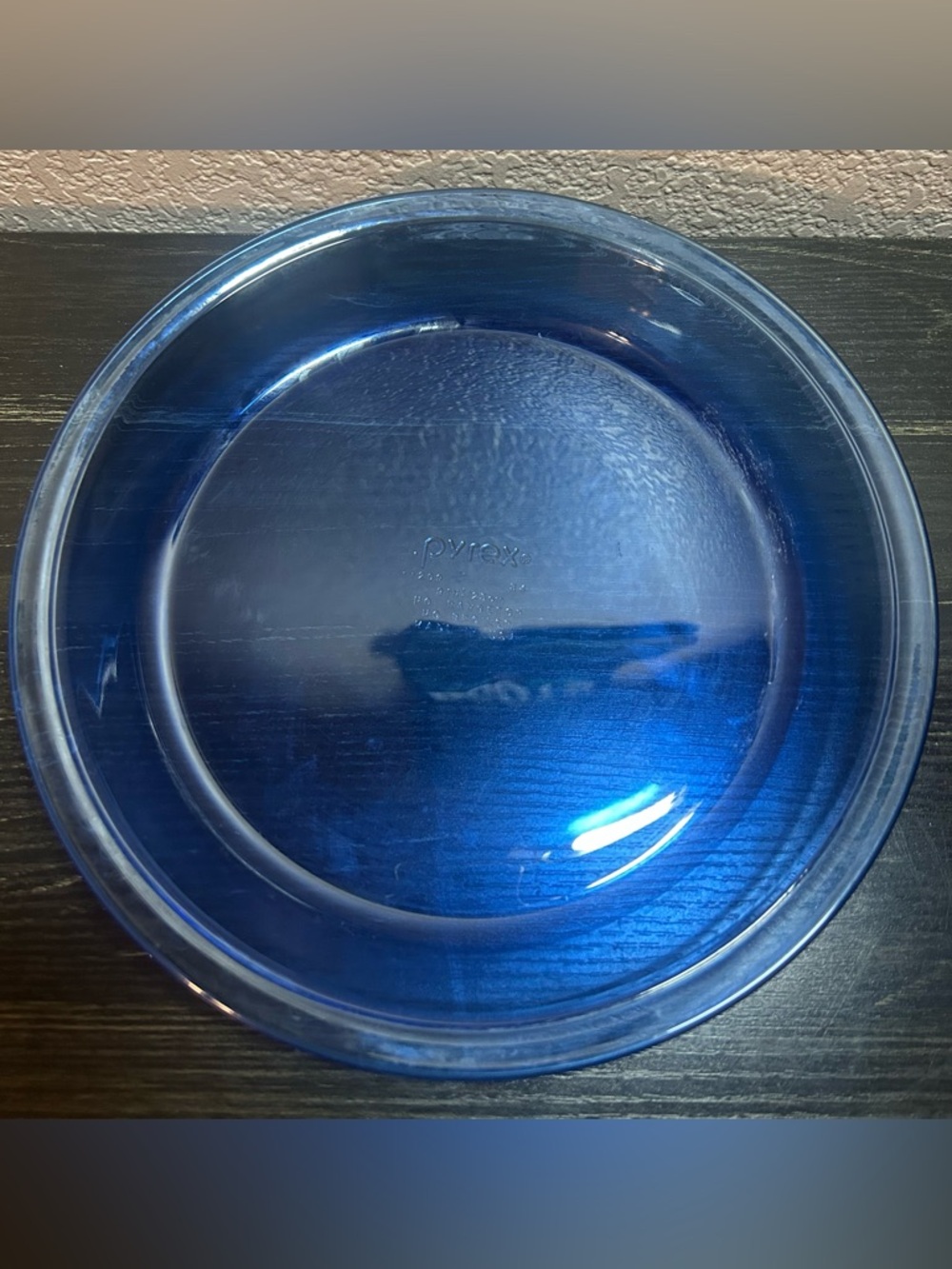 VTG Pyrex Cobalt Blue Pie Plate Glass Baking Dish USA  10” #209